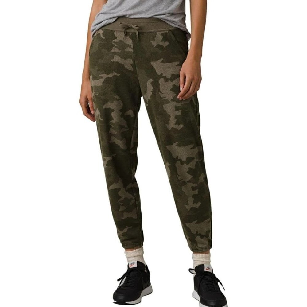 NWT Prana Cozy Up Ankle Jogger Sweatpant in Sage Camo - Size Extra Small